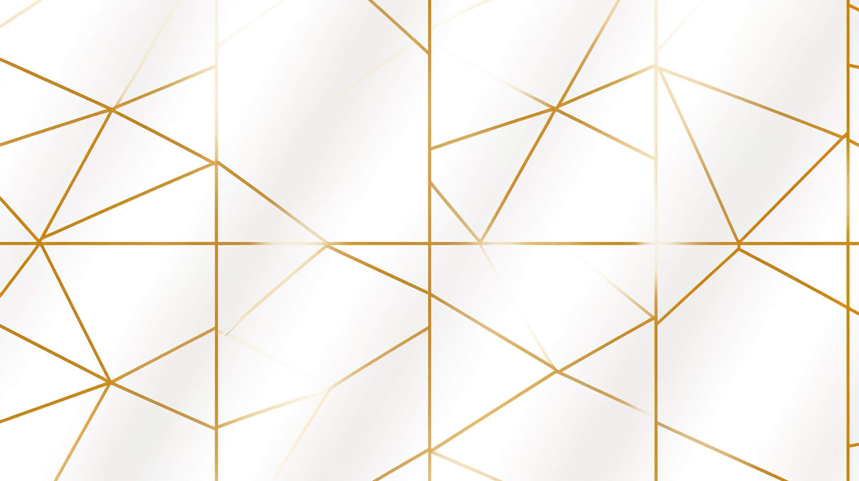 Geometric white and gold wallpaper design file showing intricate linear pattern detail