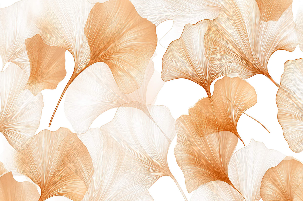 Ginkgo leaf design file showing detailed terracotta fan pattern on white background