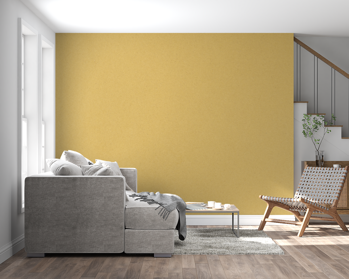 Metallic gold wall mural brightening up a home office space