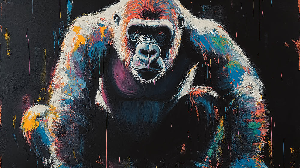 Street Art Gorilla Wallpaper design file showing vibrant colors and urban art style