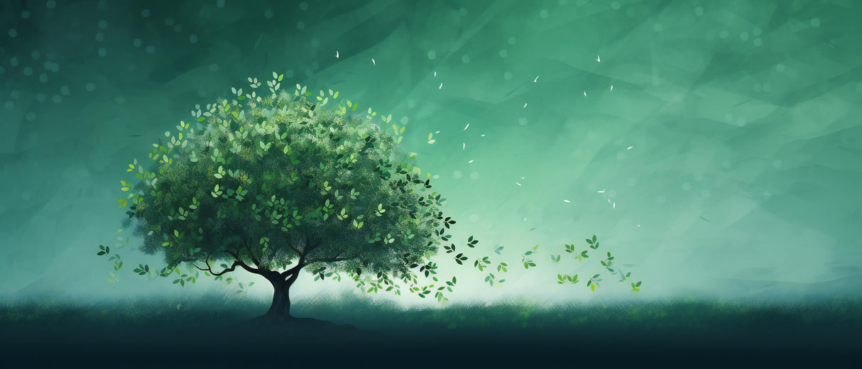 Design file showing detailed pattern of ethereal forest with dancing leaves