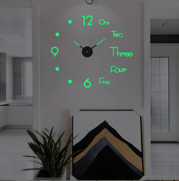 Moderne veggklokke | 3D flytende tall design