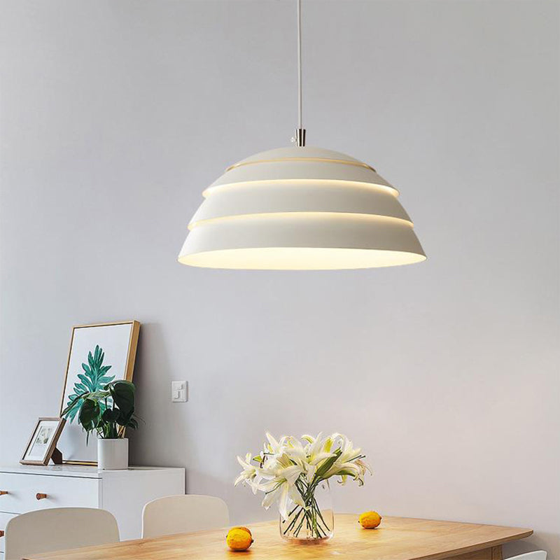 Modern Pendant Light Black Dome Layered Design - Product detail 6