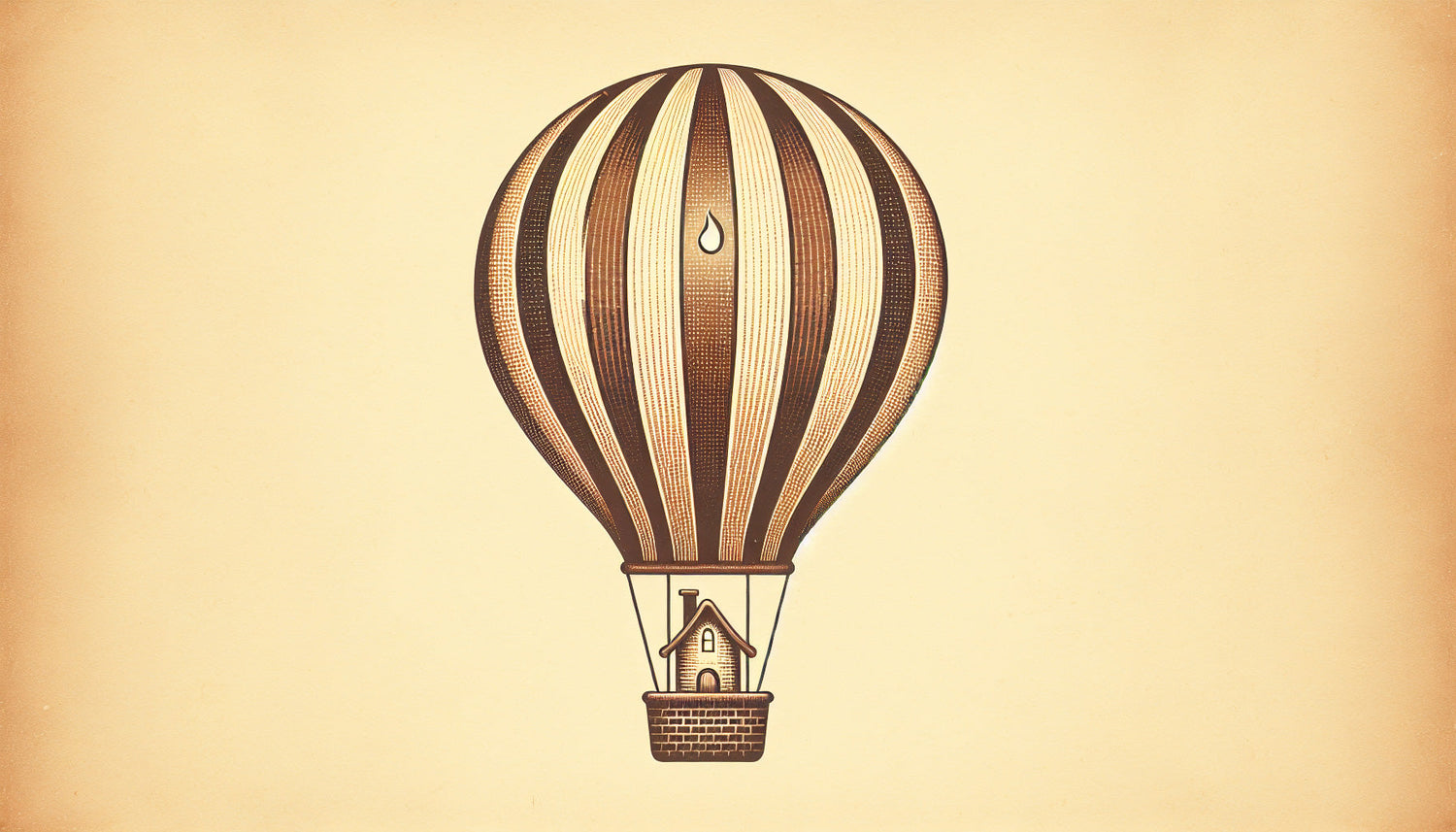 Hot air balloon wallpaper design file showing intricate vintage pattern with detailed balloon illustrations