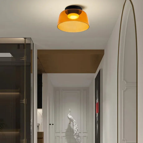 Modern Glass Ceiling Light  Layered Smoke Shade Design - Product detail 11