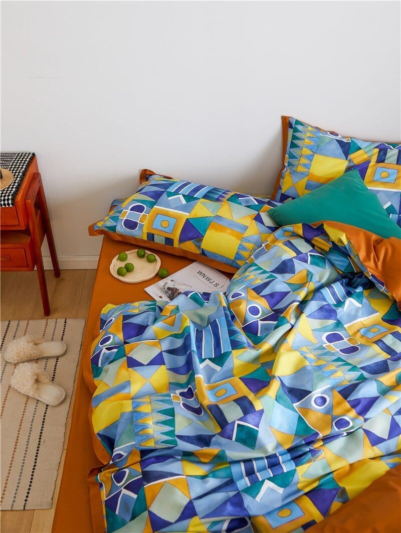 Modern Geometric Duvet Set  Egyptian Cotton Bedding - Product detail 5