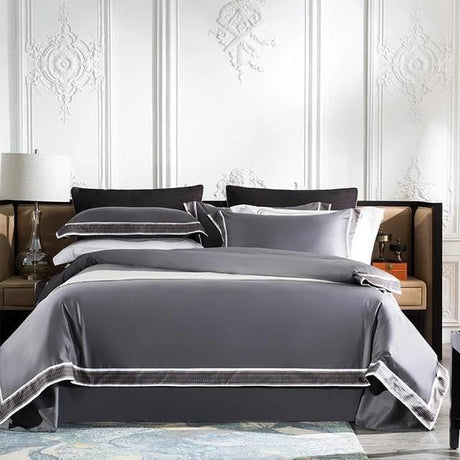 Egyptian Cotton Duvet Set  Premium Bedding With Decorative Border - Product detail 7