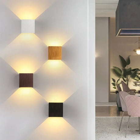 Modern Wall Sconce  Square Aluminum Frame Design - Product example