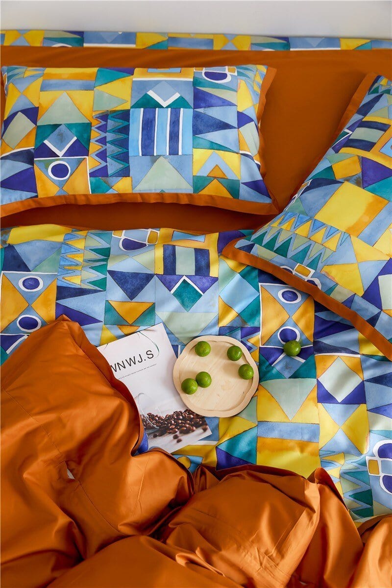 Modern Geometric Duvet Set  Egyptian Cotton Bedding - Product detail 4