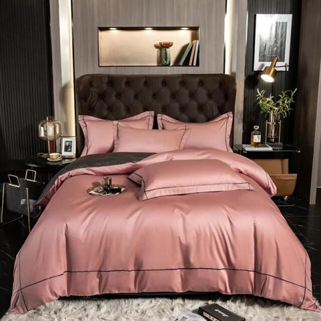 Egyptian Cotton Bedding Set  Premium Silver Trim Design - Product detail 10