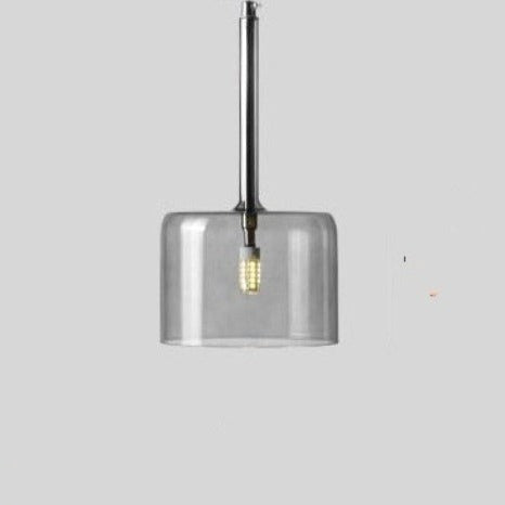 Contemporary Glass Pendant Lights Clear and Red Cylinder Design - Product detail 18