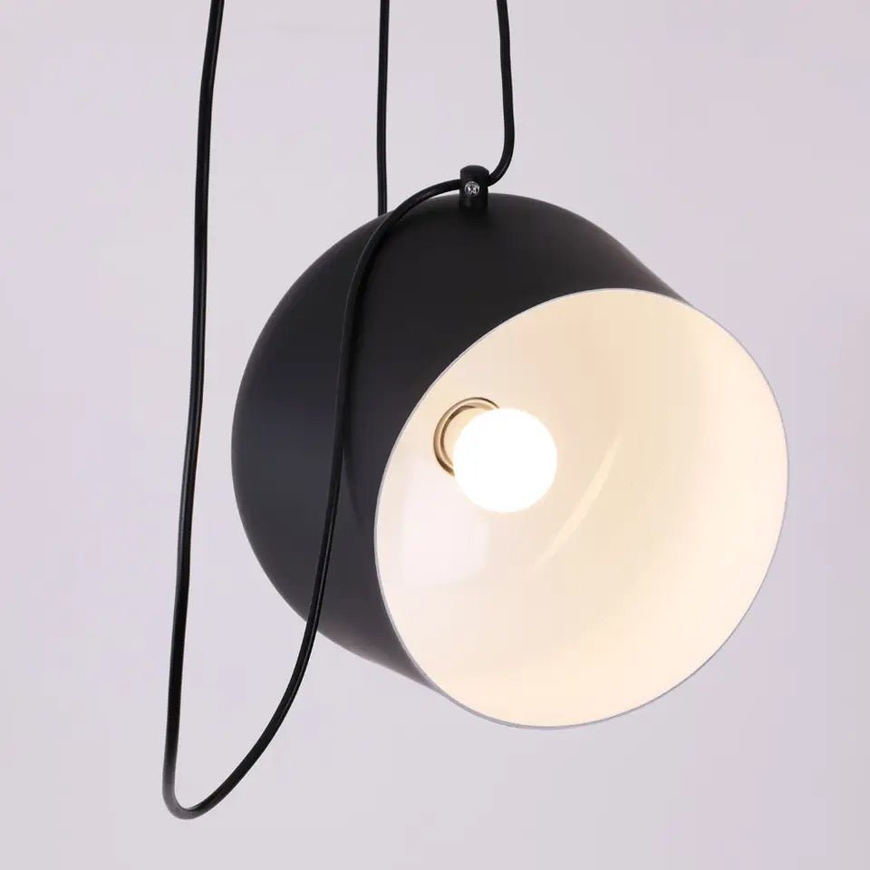 Modern Pendant Light Adjustable Black Drum Shades - Product detail 7