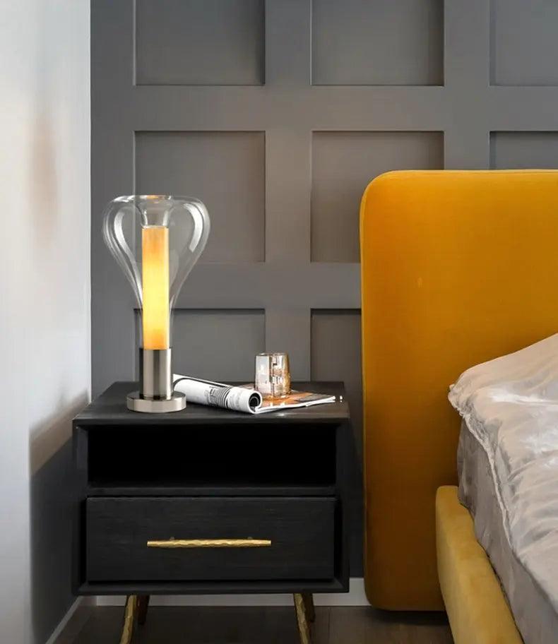 Modern Table Lamp Clear Glass Vase Design - Product detail 7