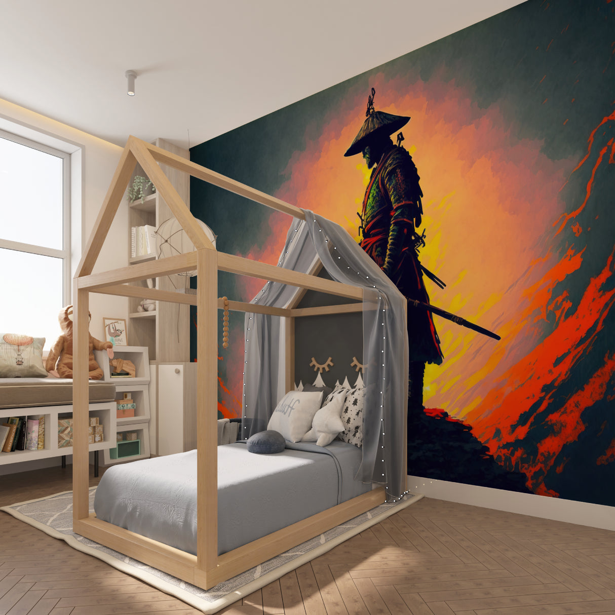 Japanese Wall Art enhancing an Asian-inspired dining space