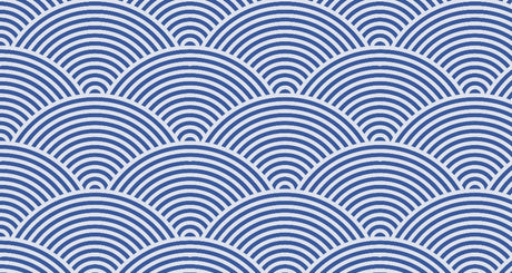 Japanese geometric wave pattern design file showing intricate navy blue and white seigaiha motif
