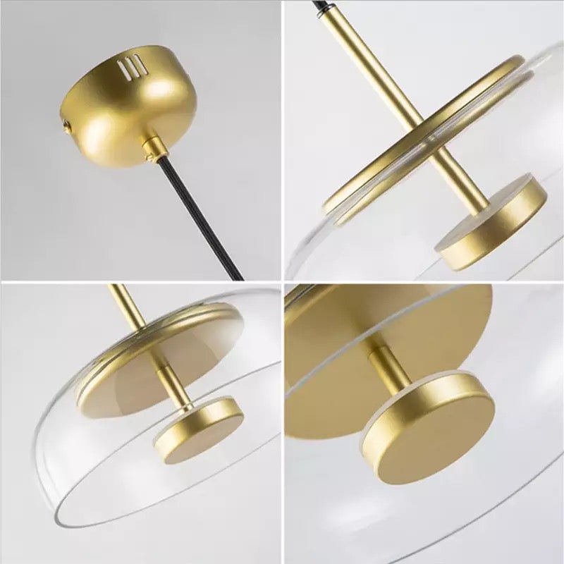 Modern LED Pendant Light Glass Stone Disc Design - Product detail 9