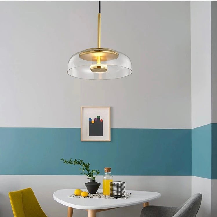 Modern LED Pendant Light Glass Stone Disc Design - Product detail 8