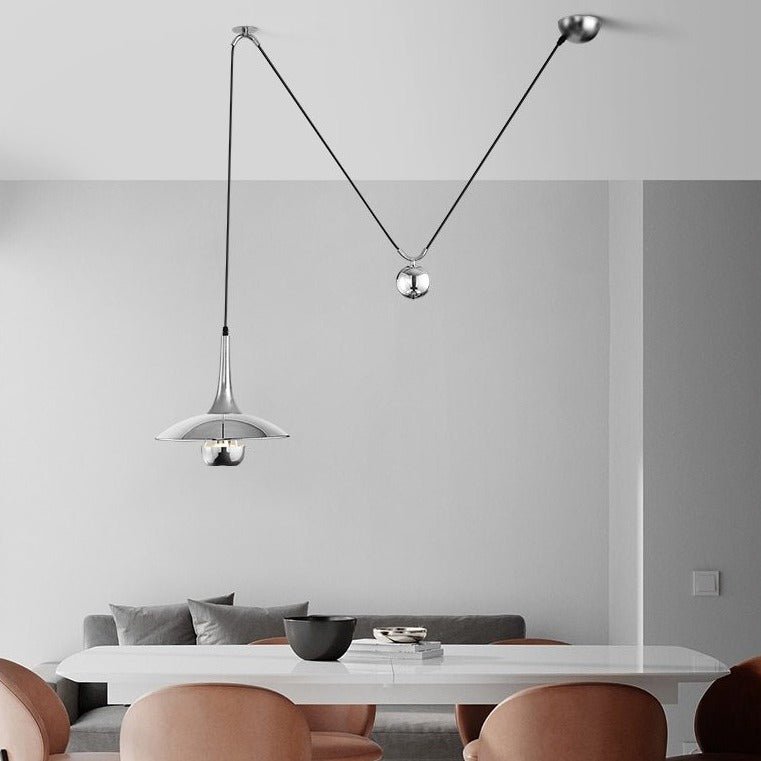 Modern Pendant Light Adjustable Chrome Swing Arm - Product detail 4