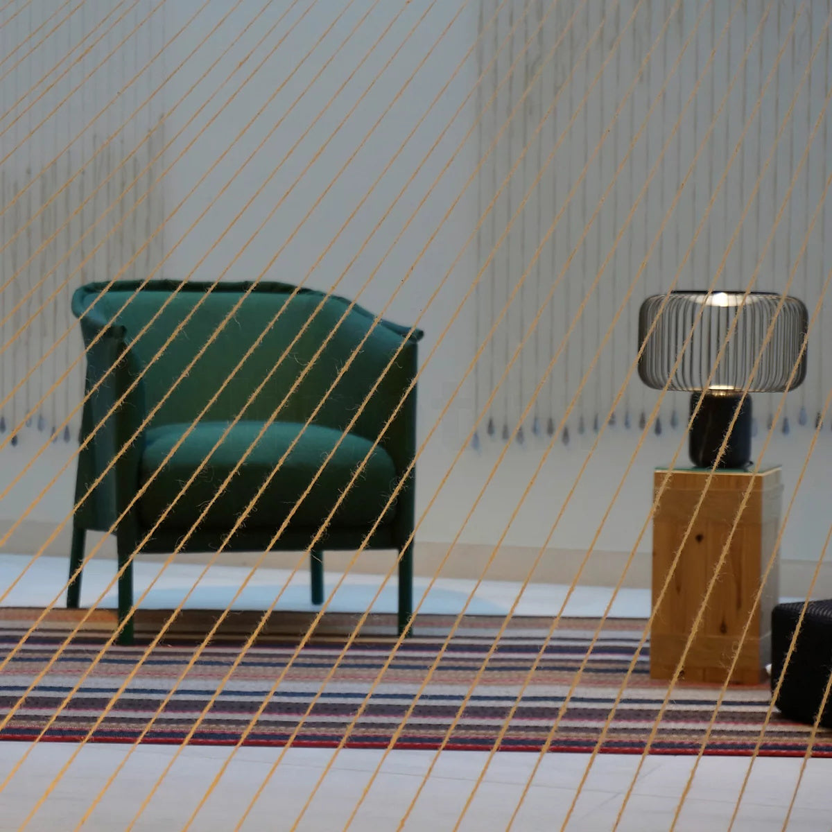 Modern Table Lamp Black Marble Base with Wire Cage Shade - Product detail 14