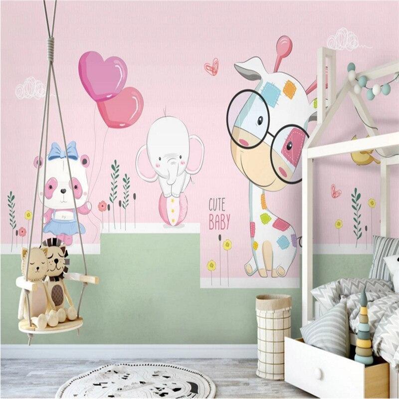 Baby animals wall design in a cozy reading nook with soft cushions