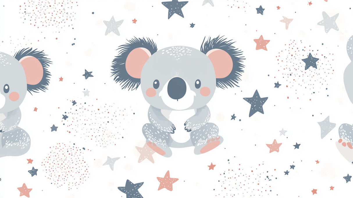 Koala wallpaper design file showing star and cloud pattern details