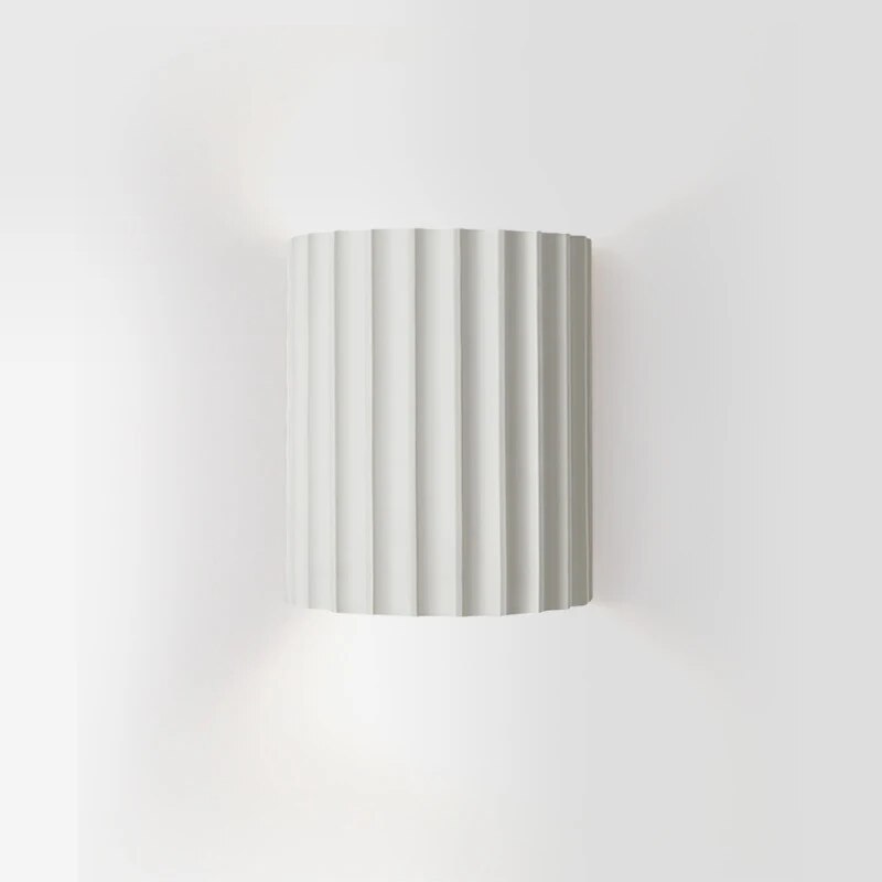 Modern Resin Wall Light Ribbed Cylinder Design - Product detail 6