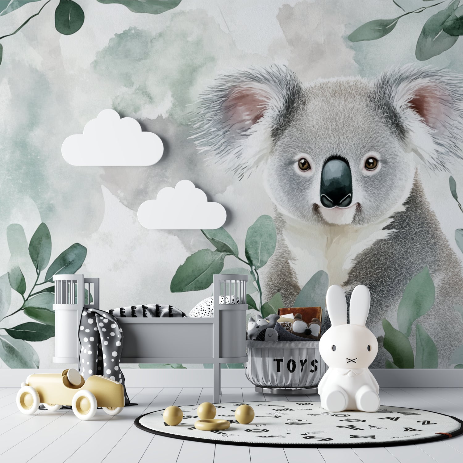 Forest animal wallpaper transforming a child's bedroom into a dreamy sanctuary