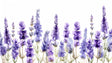 Lavender floral wallpaper mural creating a peaceful atmosphere in a bright modern bedroom with natural light