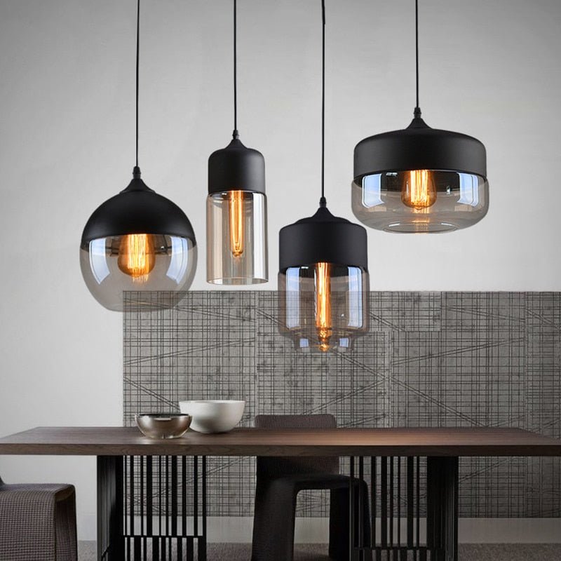 Modern Pendant Light Glass Globe Industrial Design - Product detail 4