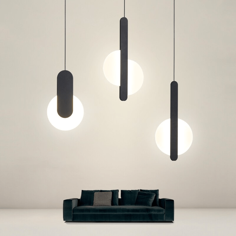 Modern LED Pendant Light Geometric Metal Disc Design - Product detail 6