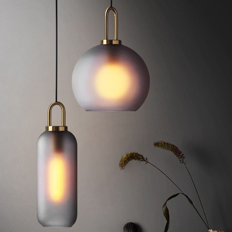 Modern Glass Pendant Light Frosted Globe Design - Product detail 11
