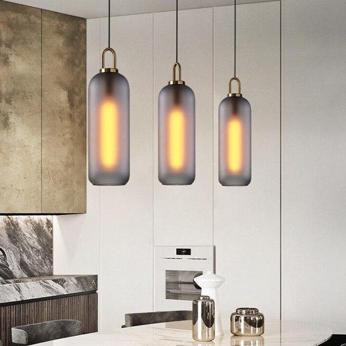 Modern Glass Pendant Light Frosted Globe Design - Product example