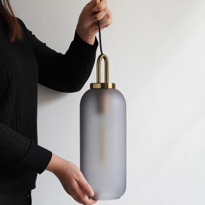 Modern Glass Pendant Light Frosted Globe Design - Product detail 7