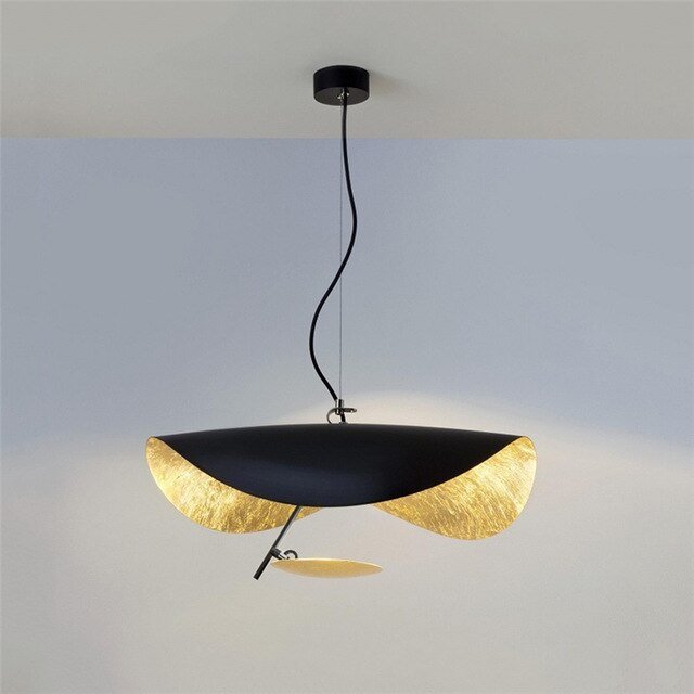 Modern Pendant Light Black Gold Curved Design - Product detail 6