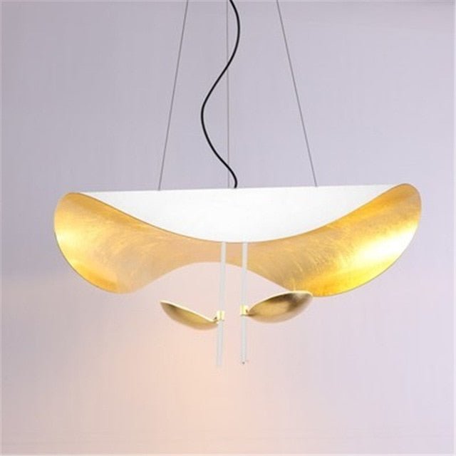 Modern Pendant Light Black Gold Curved Design - Product detail 9