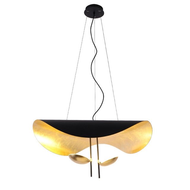 Modern Pendant Light Black Gold Curved Design - Product detail 8