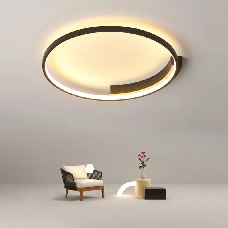 Modern LED Ceiling Light Circular Ring Design With Warm Glow - Product showcase