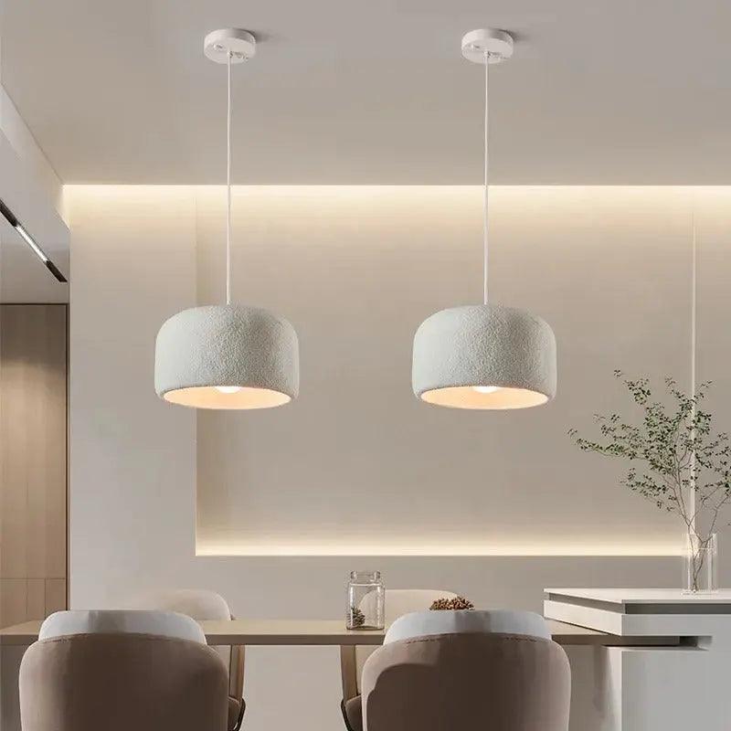 Nordic Dome Pendant Light  Textured White Minimalist Design - Product detail 5