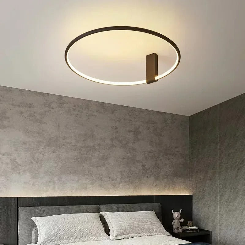Modern LED Ceiling Light Circular Ring Design With Warm Glow - Detailed view