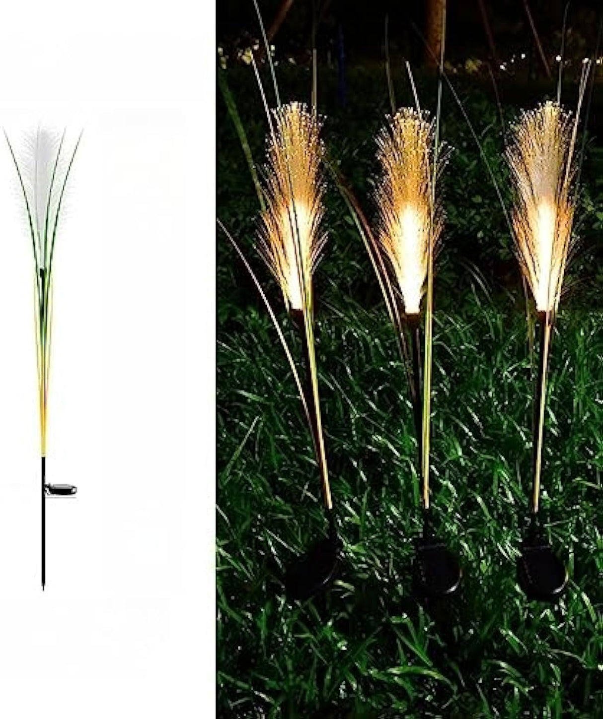 Solar Garden Path Lights Fiber Reed LED Illumination - Product detail 5