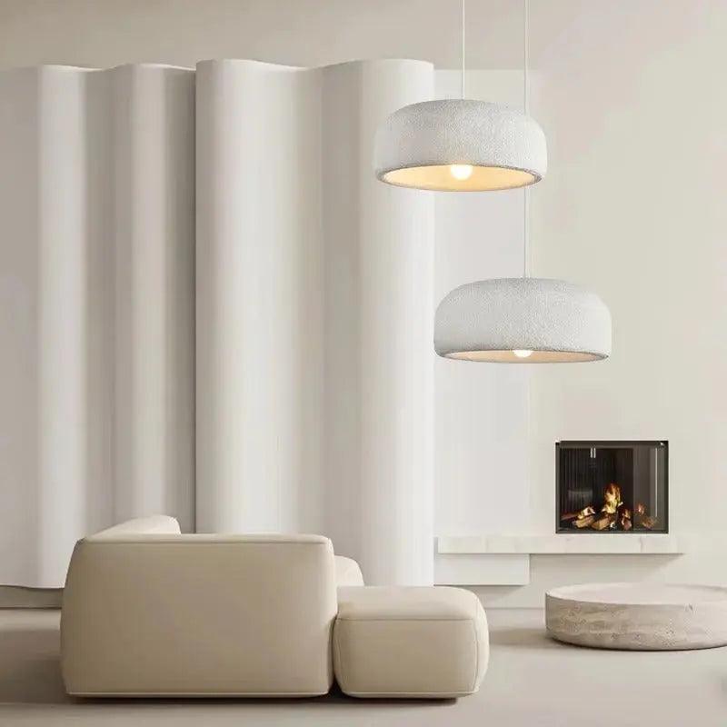 Nordic Dome Pendant Light  Textured White Minimalist Design - Product detail 4