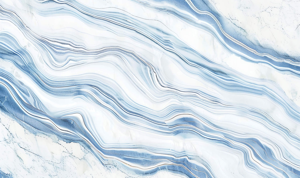Design file showing detailed blue and white marble wave pattern texture and color flow