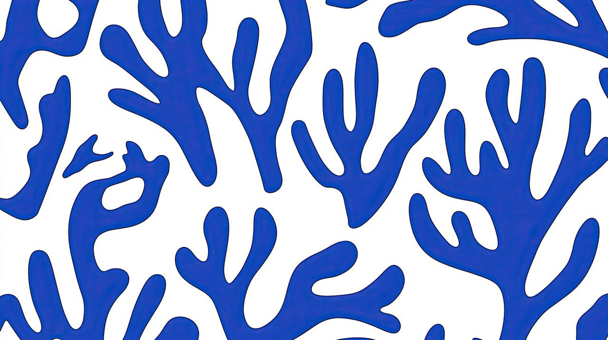 Blue coral pattern design file showing detailed abstract marine shapes on white background
