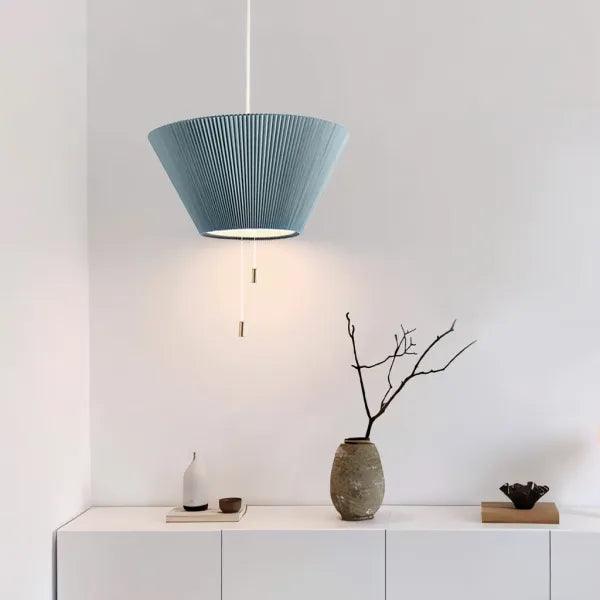 Modern Pleated Pendant Light Adjustable LED Fabric Shade - Product detail 7