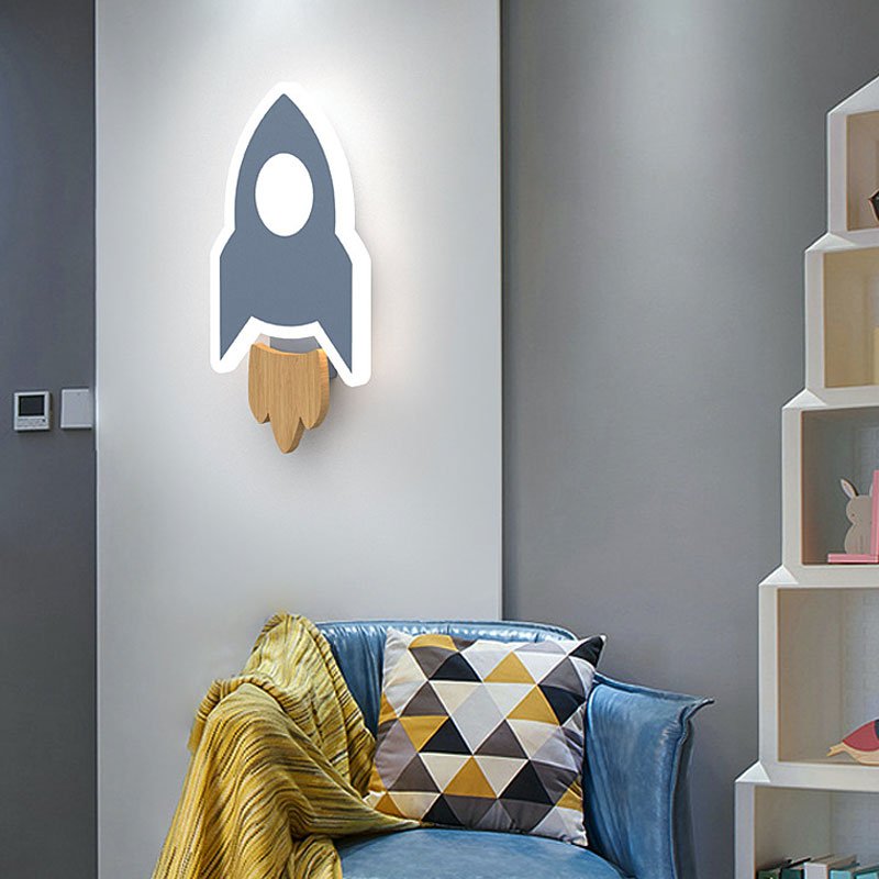 Kids Rocket Wall Light  LED Touch Control Space Decor - Product detail 5