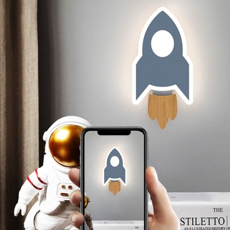 Kids Rocket Wall Light  LED Touch Control Space Decor - Product detail 6