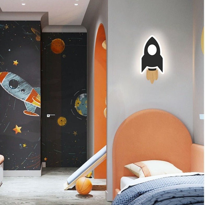 Kids Rocket Wall Light  LED Touch Control Space Decor - Product detail 8