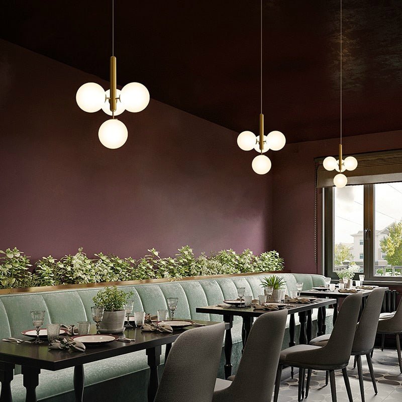 Modern Glass Pendant Light Globe Cluster Design - Product example