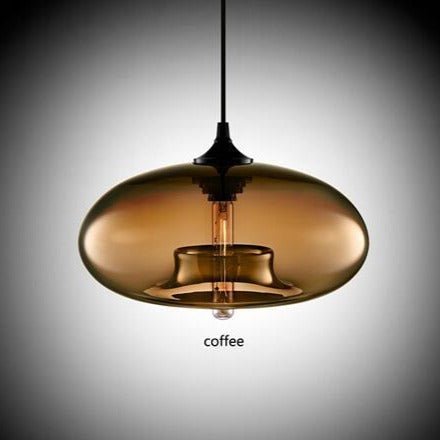 Modern Glass Pendant Light Colored Dome Shade Design - Product detail 14