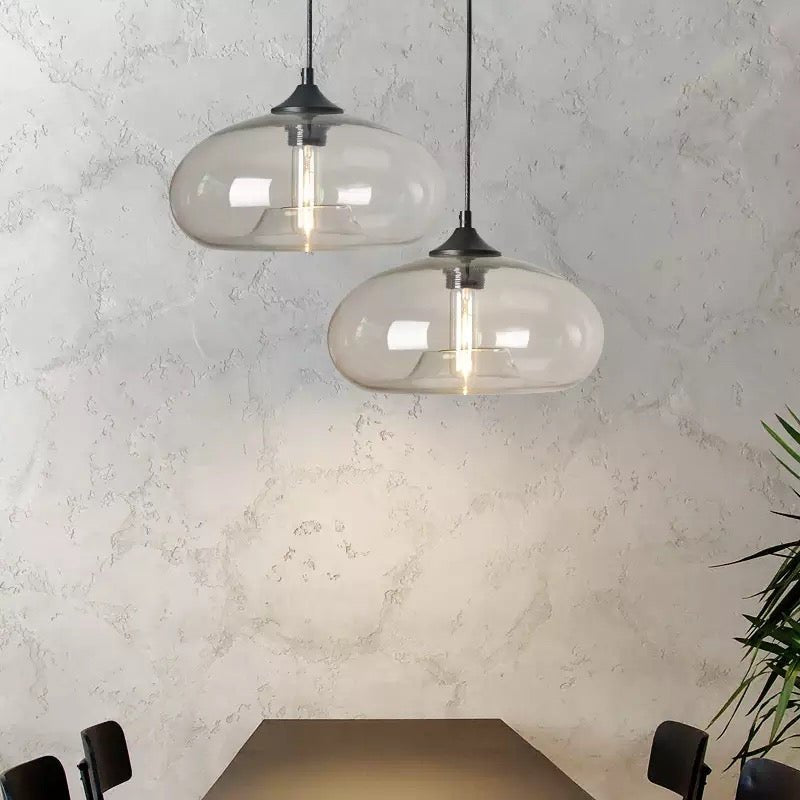 Modern Glass Pendant Light Colored Dome Shade Design - Product detail 5